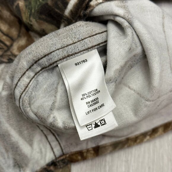 Vintage Cabelas RealTree Outdoor AP Camo Men's Button-Up Shirt Size Medium Tall - Picture 7 of 7